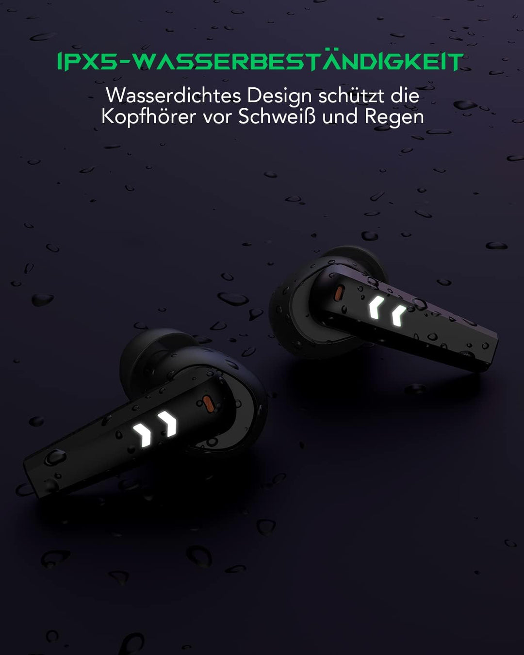 Black Shark Bluetooth Kopfhörer mit 35ms Extrem Geringer Latenz, Kopfhörer Kabellos mit Premium-Soun