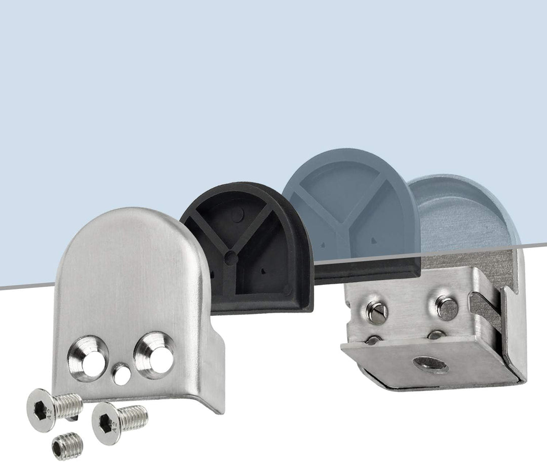 (Verbesserte Version) 12 x Edelstahl Stainless Steel 304 Klemmhalter Glasklemme Glasklemmhalter Glas