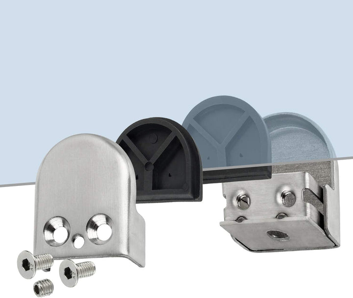 (Verbesserte Version) 12 x Edelstahl Stainless Steel 304 Klemmhalter Glasklemme Glasklemmhalter Glas