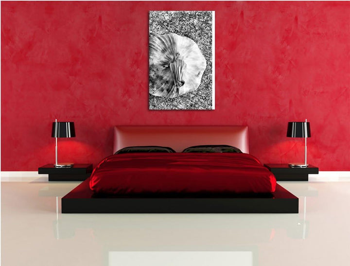 Pixxprint Zwei Knoblauchknollen als Leinwandbild/Grösse: 100x70 cm/Wandbild/Kunstdruck/fertig bespan