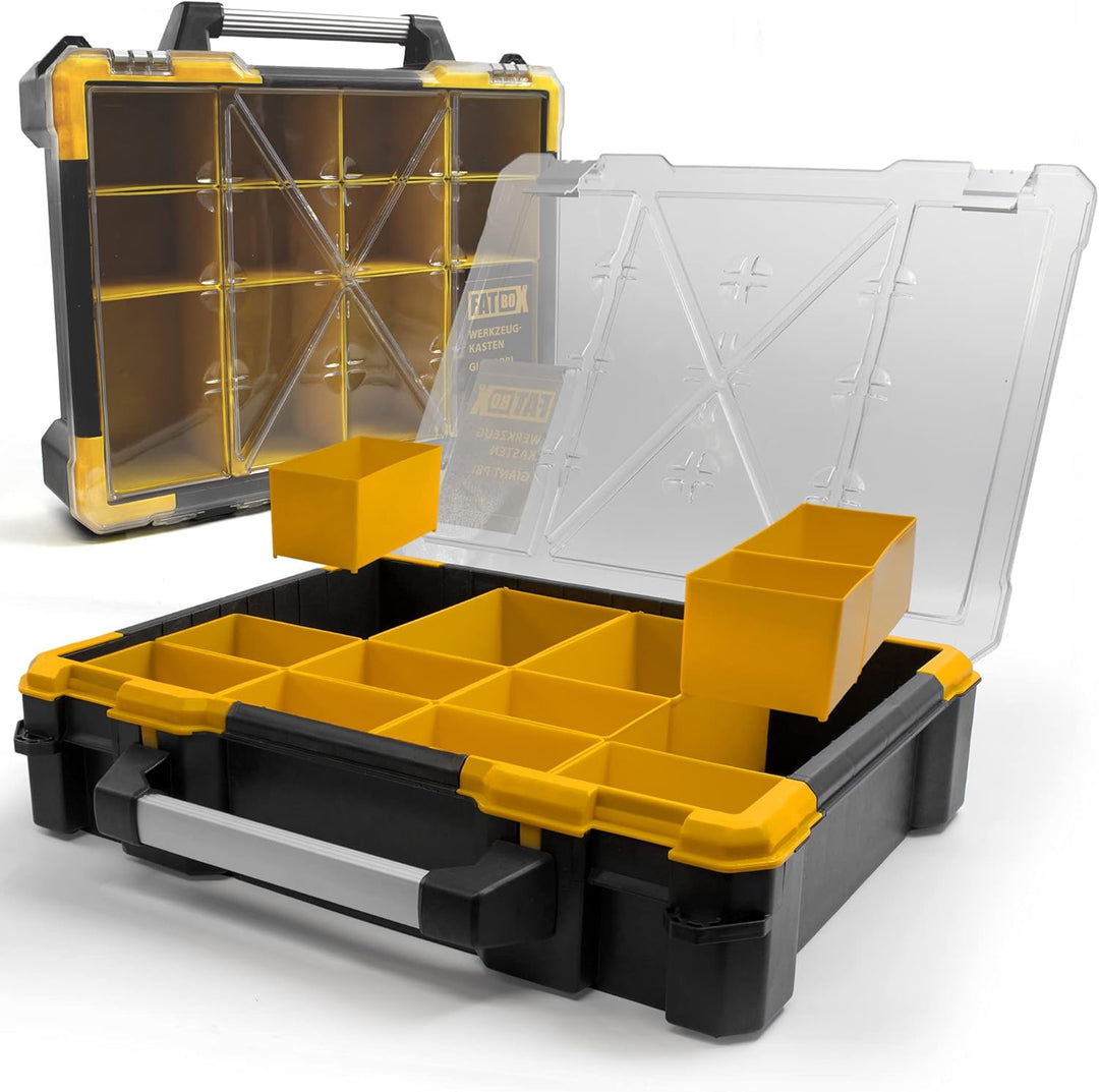 Fatbox GIANT Sortimentskasten PBI49x42x11,5cm | Organizer Kleinteilemagazin Aufbewahrungsbox Koffer