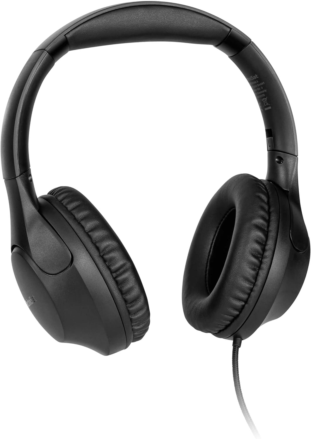 TechniSat STEREOMAN 3 – kompakter Hi-Fi-Kabelkopfhörer (gepolsterte Ohrmuscheln aus PU-Leder, Over-E