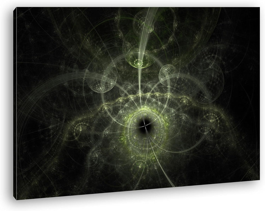 deyoli Dark Abstraktes Fraktales Muster Format: 80x60 als Leinwandbild, Motiv fertig gerahmt auf Ech