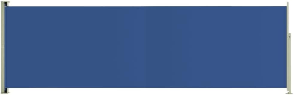 FIRBNUS Seitenmarkise Ausziehbar 160x500 cm Blau Sichtschutz Balkon Sichtschutz Garten Sonnenschutz