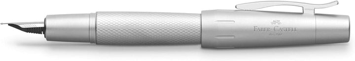 Faber-Castell 148670 - Füller e-motion pure Silver, Federbreite M, inkl. Geschenkverpackung und Konv