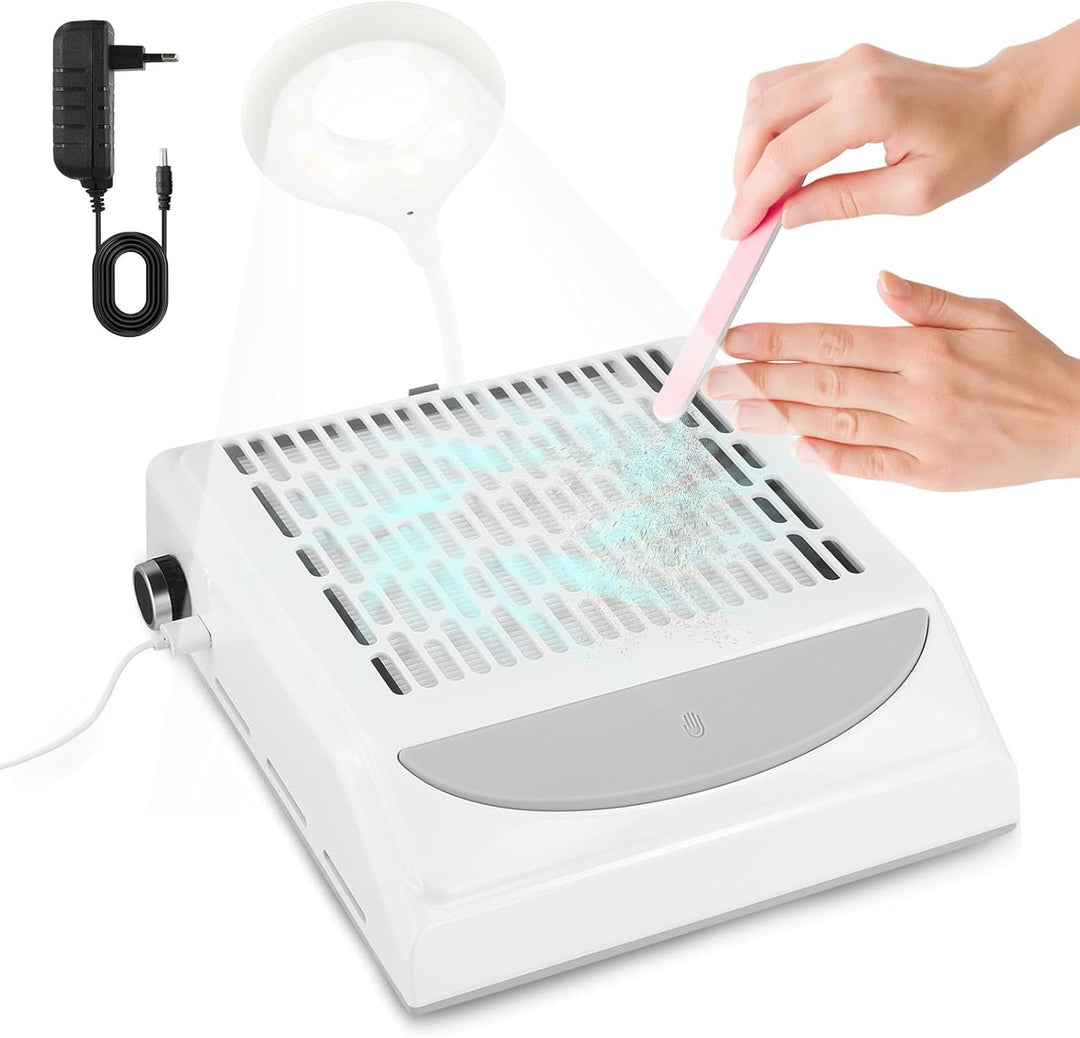 Staubabsaugung Für Nägel Mit Filter,Staubabsaugung Für Nägel 100W,Mit Led Licht,Nagelstaubsauger,Wie