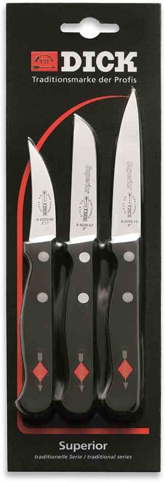 Dick 8470004 Messer-Set, Stahl, Schwarz, 27.5 x 8.5 x 1 cm, 3-Einheiten