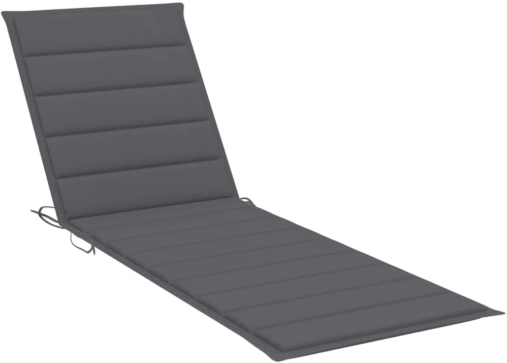 vidaXL Akazienholz Massiv Sonnenliege mit Tisch Auflage 2 Rädern Gartenliege Holzliege Relaxliege Li