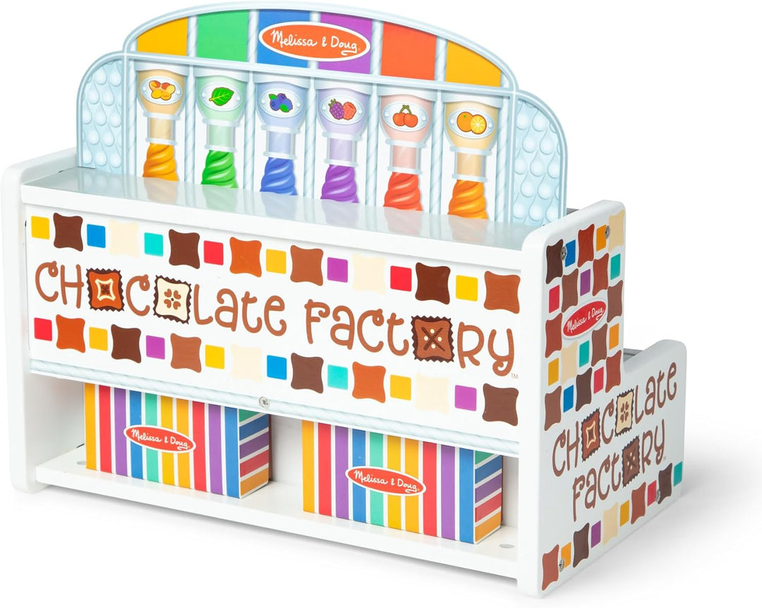 Melissa & Doug Schokoladenfabrik-Spielset aus Holz, Spielzeug-Süssigkeitenmaschine für Jungen und Mä