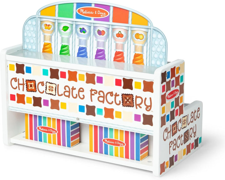 Melissa & Doug Schokoladenfabrik-Spielset aus Holz, Spielzeug-Süssigkeitenmaschine für Jungen und Mä