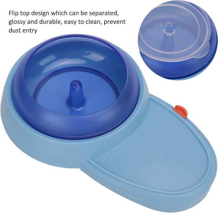 Perlenspinner, Spin Beading Bowl Loader mit 2 Stück Gebogenen Nadeln mit Grossem Auge, Batteriebetri