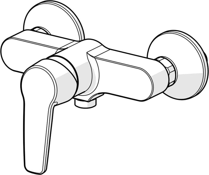 Hansa 51450163 Badewanne/Brause Mischbatterie für Wandaufbau HANSAPINTO | Armaturenkörper aus entzin