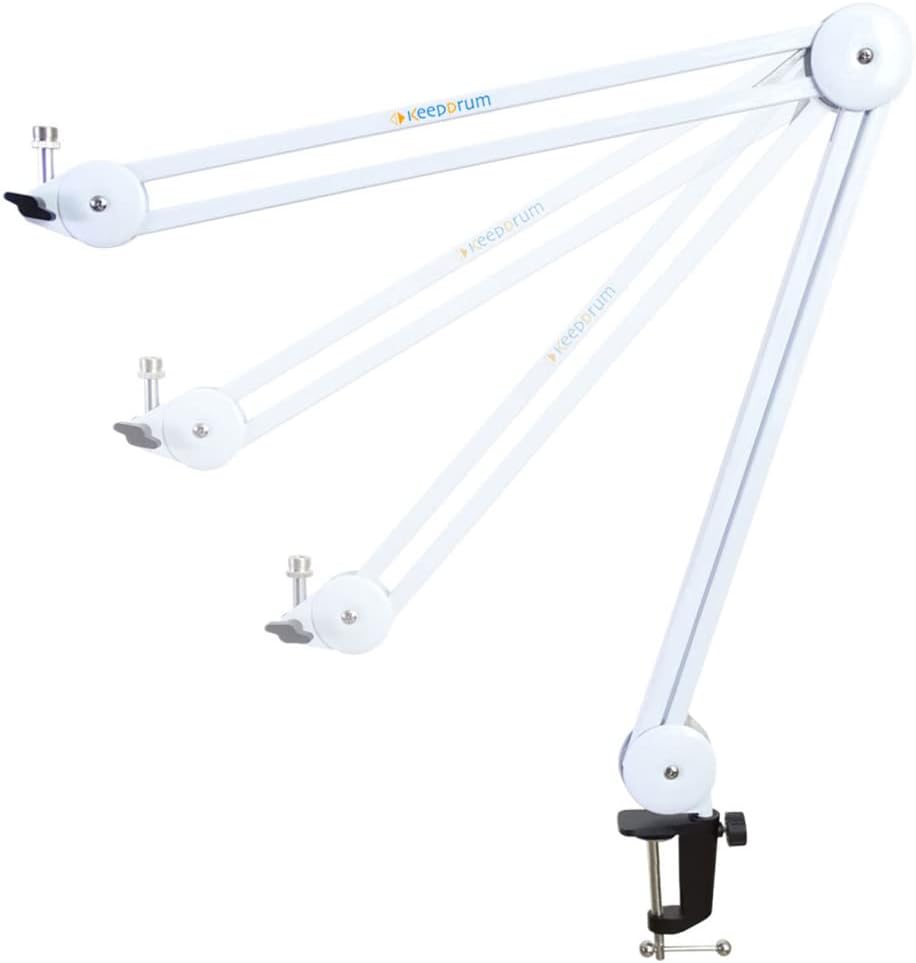 Rode X XDM-100 USB-Sprechermikrofon + keepdrum MS138 Gelenkarm-Stativ Weiss