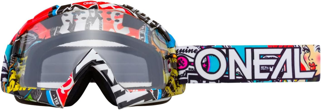 O'NEAL Unisex B-10 Goggle Crank Clear Motocross Goggles (1er Pack) Einheitsgrösse Multi Clear, Einhe