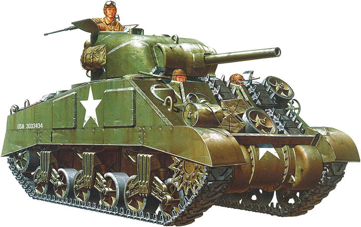 TAMIYA 35190 - 1:35 US Mitl. Pz. M4 Sherman Früh. (3), Modellbau, Plastik Bausatz, Basteln, Hobby, K