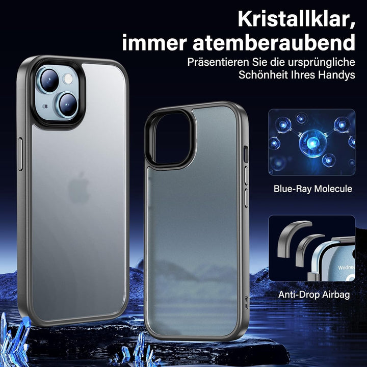 UniqueMe für iPhone 15 Hülle, 5-in-1-Set Handyhülle für iPhone 15 Case Rundumschutz Schutzhülle Cove