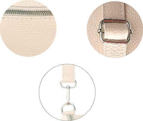 Zwillingsherz Bauchtasche mit Reissverschluss 100% Echtleder – Hochwertige Damen Bauchtasche Crossba