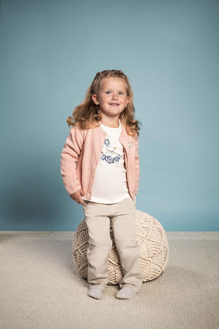 Steiff Mädchen Strickjacke Weste 116 Seashell Pink, 116 Seashell Pink