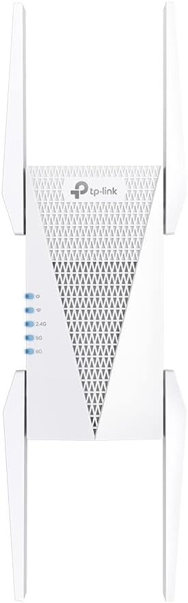 TP-Link RE815XE WiFi 6E WLAN Verstärker Repeater AXE5400, 160-MHz-Kanal, Tri-Band, WPA3, empfohlen f