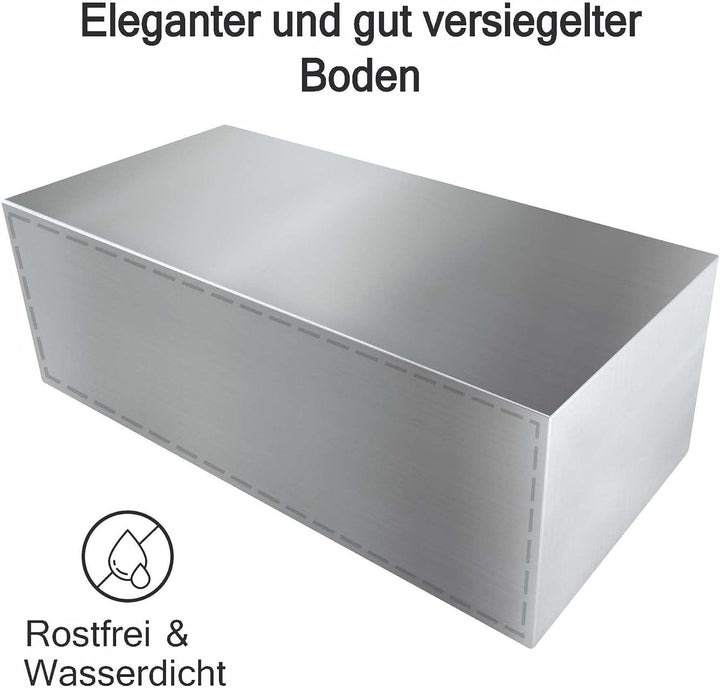 wuuhoo® XL Pflanztrog Daisy aus Edelstahl - wetterfeste Bodenvase, Blumenkübel wasserdicht & frostbe
