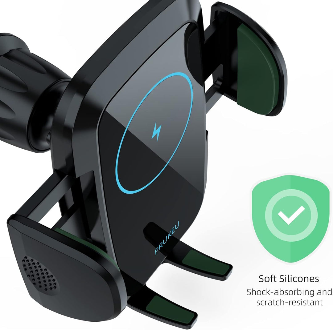 Handyhalterung Auto mit Ladefunktion 15W Qi Ladestation Auto Wireless Charger KFZ Halterung für iPho