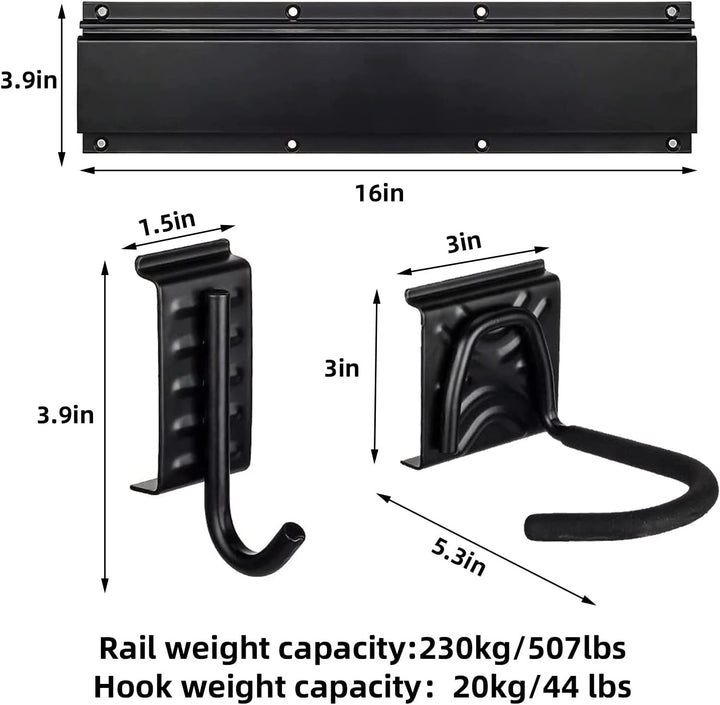 Fahrradhalter Wandhalterung für 4 Fahrräder und 3 Helmhaken, Fahrrad Wandhalterung für Garage oder W