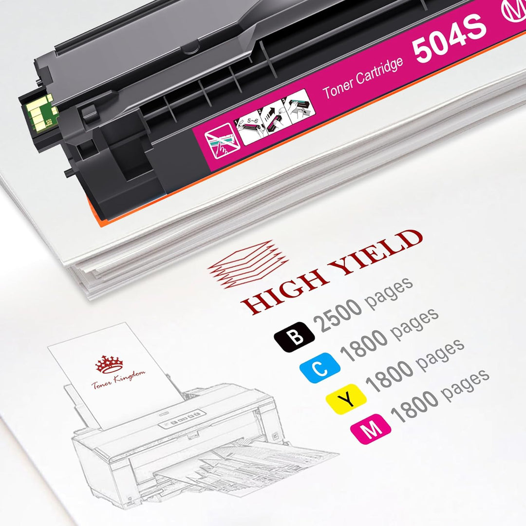 Toner Kingdom CLT-504S Tonerkartusche Kompatibel für Samsung CLT-P504C mit Xpress C1860FW C1810W CLX