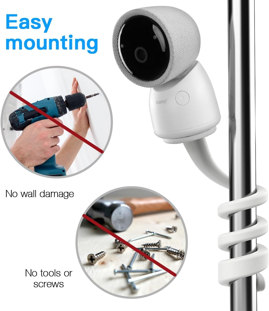 HOLACA Babyphone Halterung Babykamera-Halterung für Arenti Babyphone mit Kamera (Flexibler Halter),