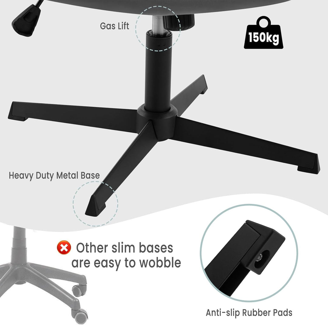 WOLTU Relaxsessel ohne Armlehne, Bürostuhl, Schreibtischstuhl Drehstuhl, ergonomischer Stuhl, Samt S