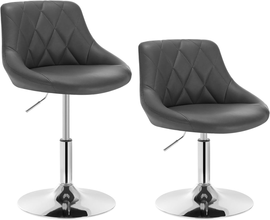 WOLTU 2er Set Verstellbarer Sitzhocker Stuhl Arbeitshocker Bürohocker Schminkhocker mit Rückenlehne