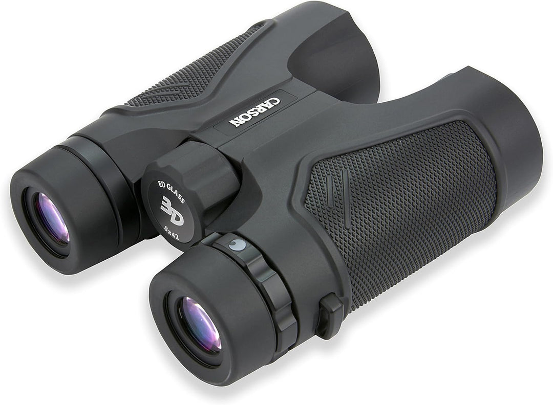 Carson Full-Size Fernglas, 8x42mm, hochwertige ED-Glas Linsen, wasserdicht und beschlagfrei (TD-842E