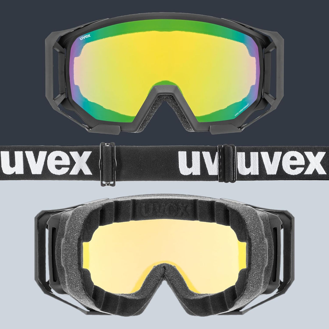 uvex Unisex – Erwachsene Athletic Cv Bike Goggle (1er Pack) Einheitsgrösse black/green-yellow, Einhe