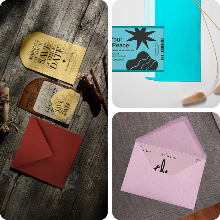 Netuno 500 quadratische Umschläge Gelb 155x 155 mm 90g Burano Giallo Zolfo bunte Briefumschläge quad