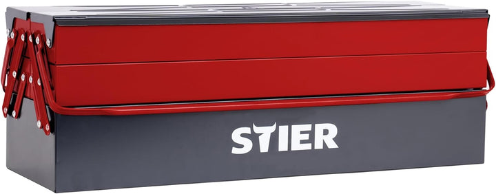 STIER Werkzeugkasten leer, sehr robust und wiederstandsfähig, aus hochwertigem Stahlblech, 600x190x2
