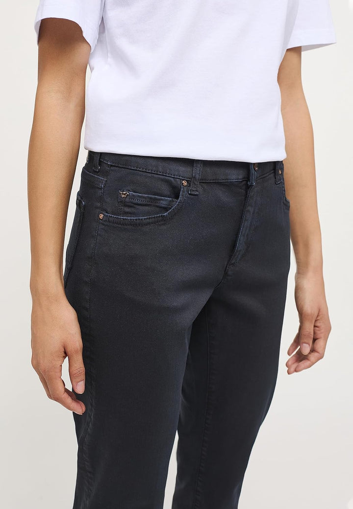 MUSTANG Damen Slim Fit Fit Crosby Relaxed Slim 27 Slim Lang Schwarz, 27 Slim Lang Schwarz