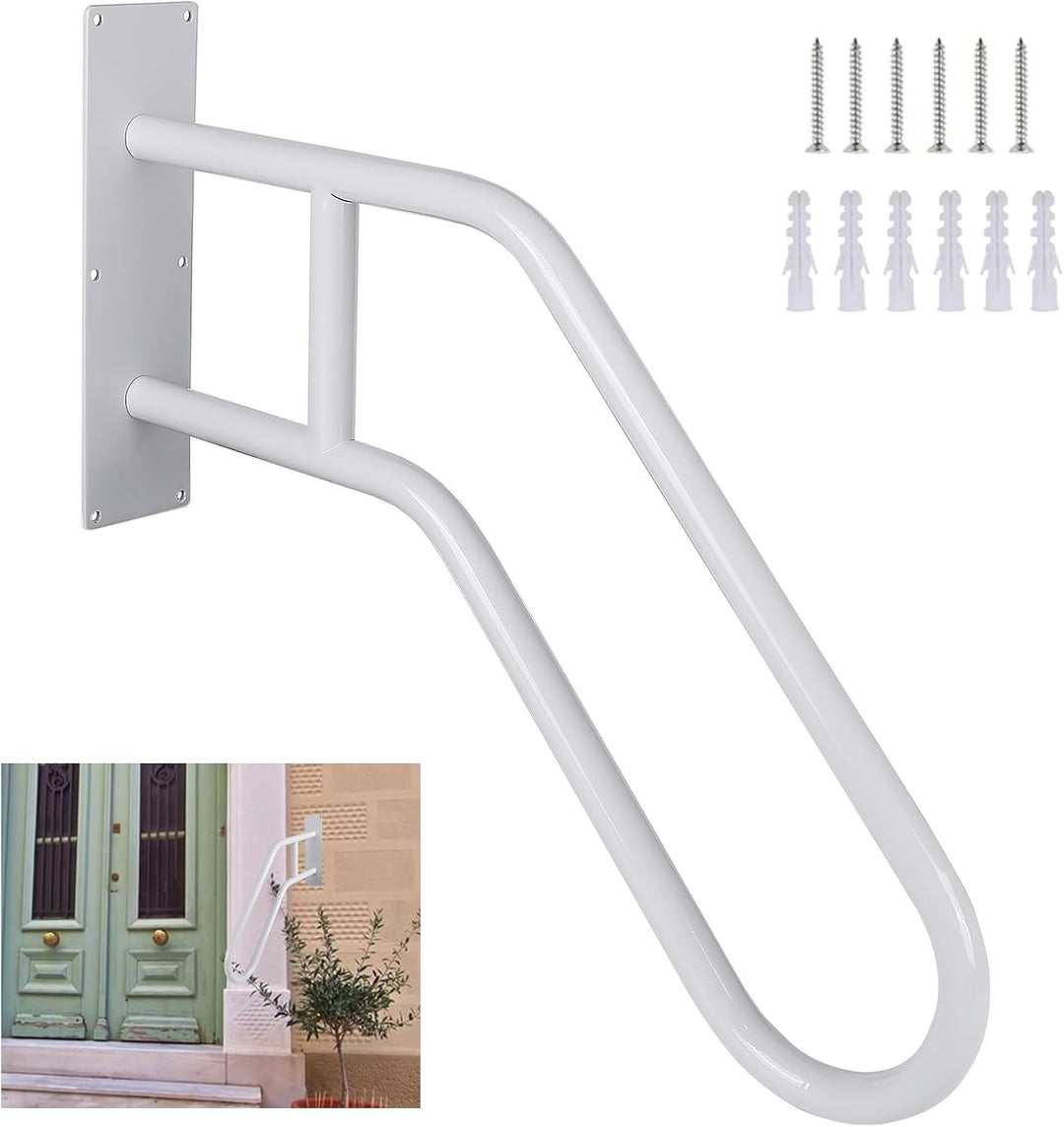 Treppe Handläufe, Edelstahl Treppengeländer Handlauf mit Beschlägen für 1-5 Stufen, Hochbelastbare H