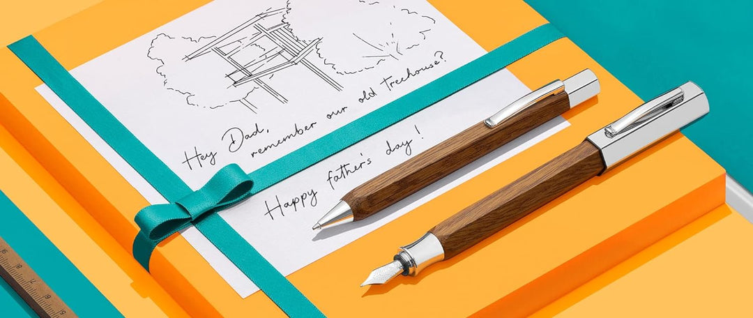 Faber-Castell 147580 - Füllfederhalter Ondoro Räuchereiche, Feder: M, Schaftfarbe: braun M Räucherei