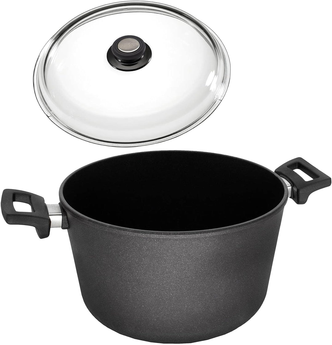 Eurolux Guss-Topf Induktion Set & Deckel Ø 28 cm - ca. 8,5 Liter - grosser hoher Universal-Koch-Topf