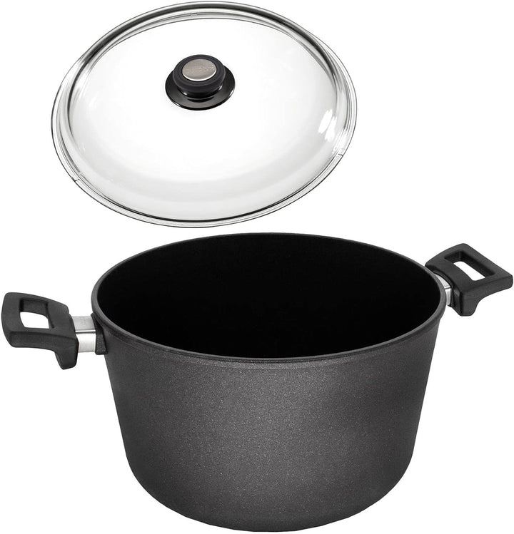 Eurolux Guss-Topf Set & Deckel Ø 28 cm - ca. 8,5 Liter - grosser hoher Universal-Koch-Topf Aluguss m