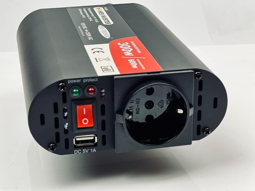 DC/AC Spannungswandler 12V auf 230V 300W / 600W Inverter KFZ Wechselrichter USB