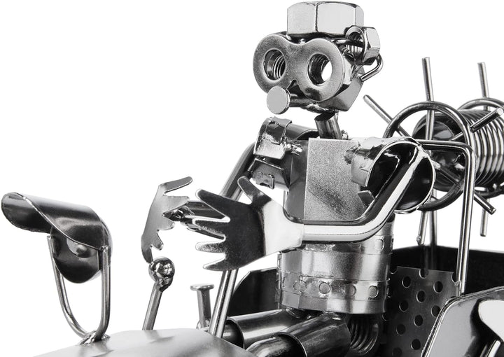 BRUBAKER SchraubenmÀnnchen Feuerwehrauto - Feuerwehr Eisenfigur MetallmÀnnchen - Oldtimer Löschfahrz