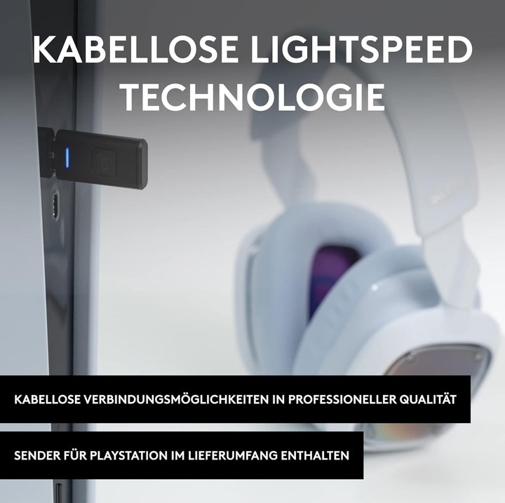 Logitech G Astro A30 Lightspeed Kabelloses Gaming-Headset A30 PS5, PS4, PC/MAC Weiss, A30 PS5, PS4,