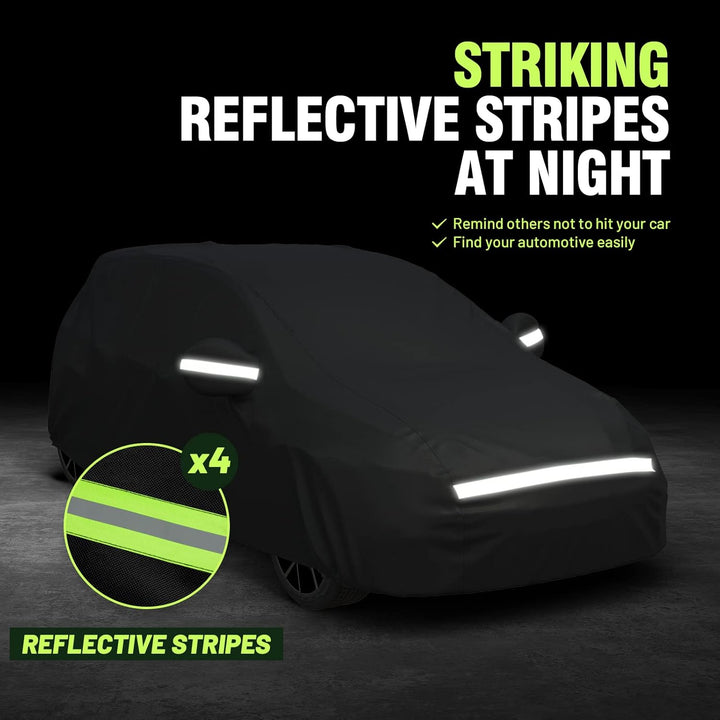 Favoto Autoabdeckung für Hecktür, wasserdicht, gross, mit Reissverschluss auf der rechten Seite, Son