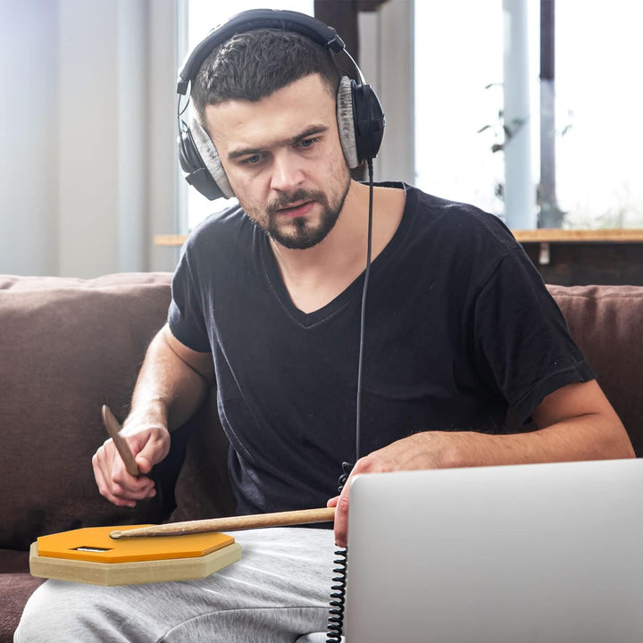 keepdrum DPOR8 Practice Pad Übungspad Orange 8 Zoll + Pad-Stativ