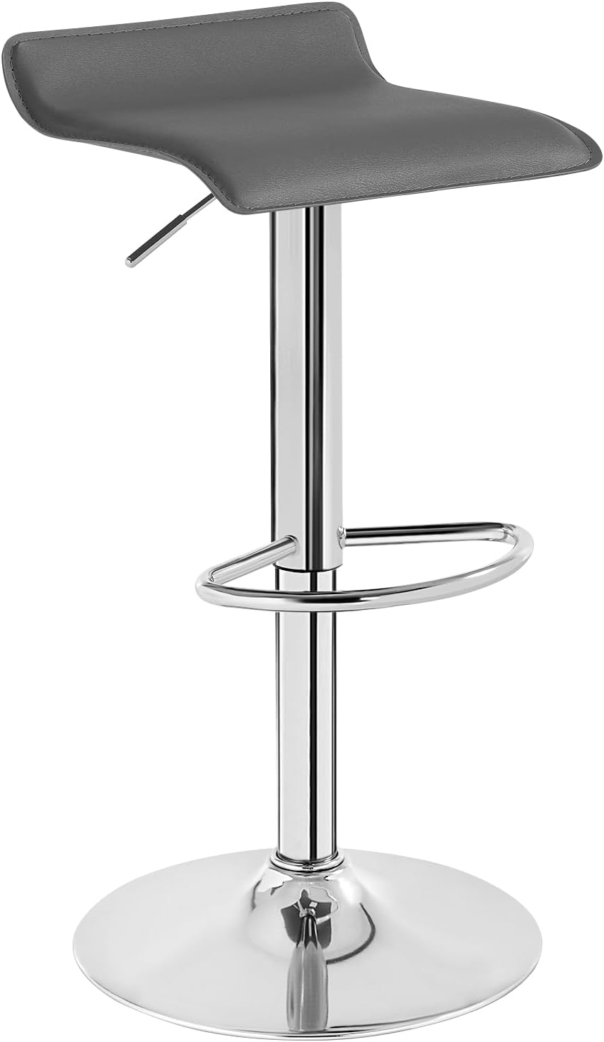 WOLTU BH11gr-1 Design Hocker Barhocker, stufenlose Höhenverstellung, verchromter Stahl, Antirutschgu
