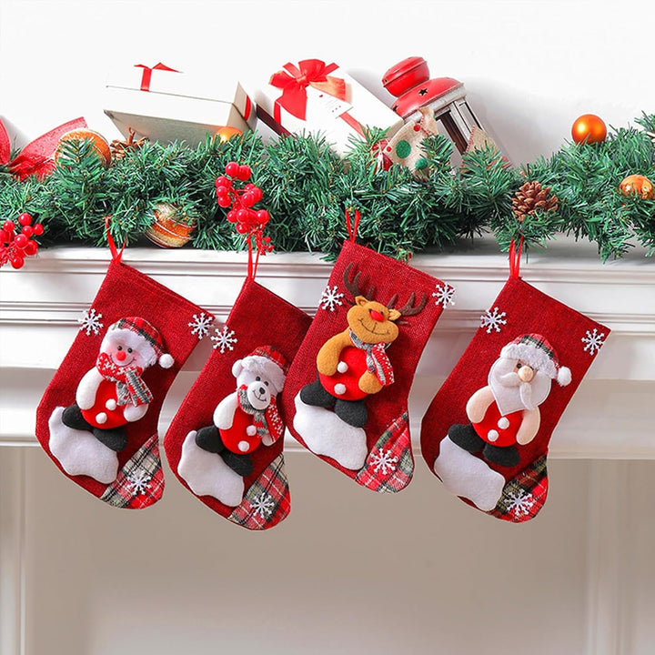 YUTUY Weihnachtsstrumpf Set 8 Stück Set,Gross Nikolausstiefel Nikolausstrümpfe sind Weihnachtsdekora