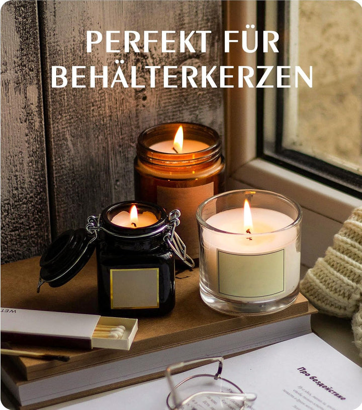 Sojawachs für Kerzen 3kg, BOYUJK Premium Natürlich Kerzenwachs, 100% Sojawachs für die Kerzenherstel