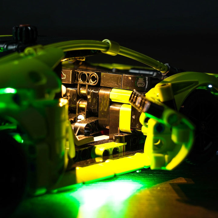LocoLee Licht Kompatibel mit Lego Lamborghini Huracán Tecnica, Led Beleuchtungs Compatible with Lego