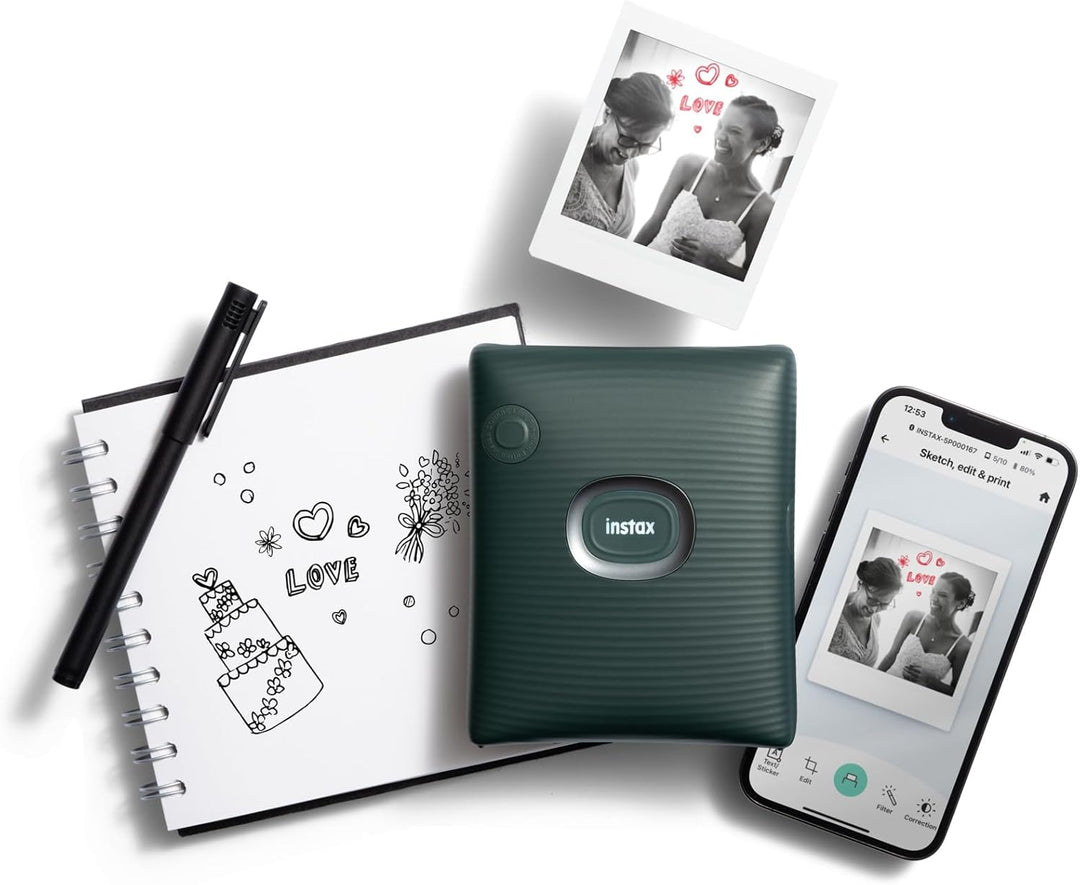 INSTAX Square Link Smartphone Drucker, Midnight Green, Midnight Green