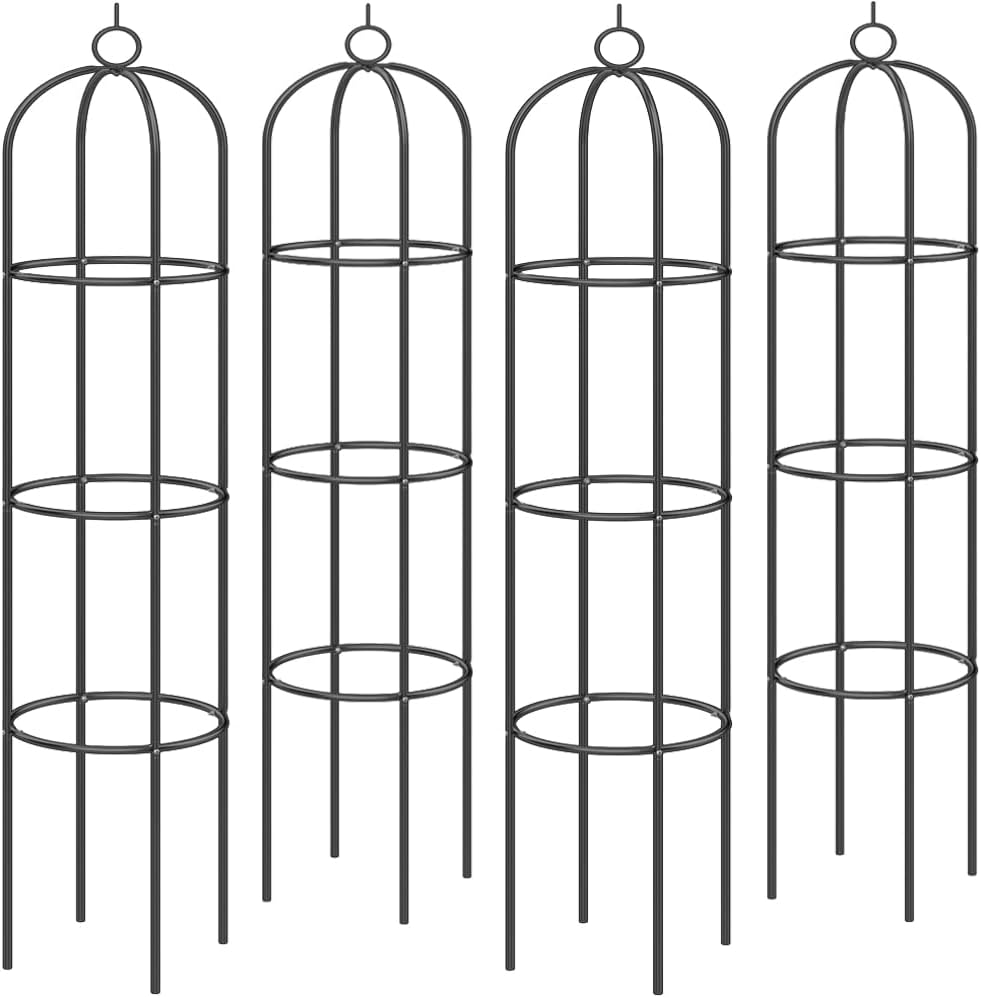 Gardebruk® 4X Rosensäule 200x40cm Metall Stabil Wetterfest Garten Rankgitter Rankhilfe Ranksäule Met